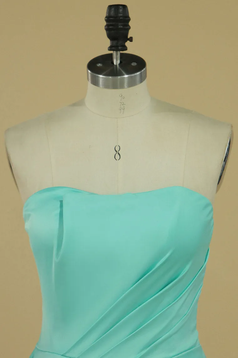2024 Sweetheart Prom Dresses A Line Stretch Satin Floor Length