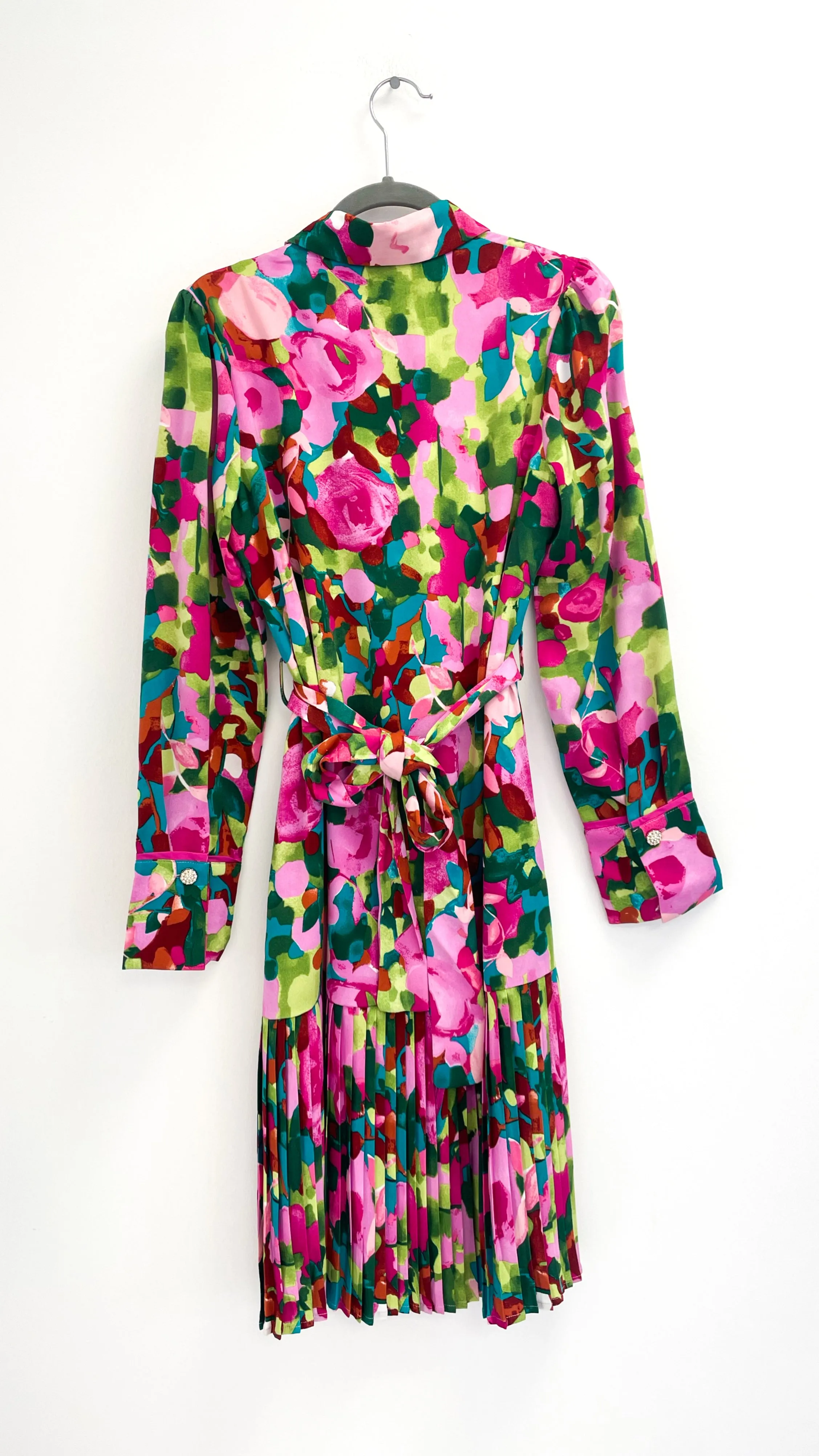 5-A2130 Miral Green Floral Shirt Dress