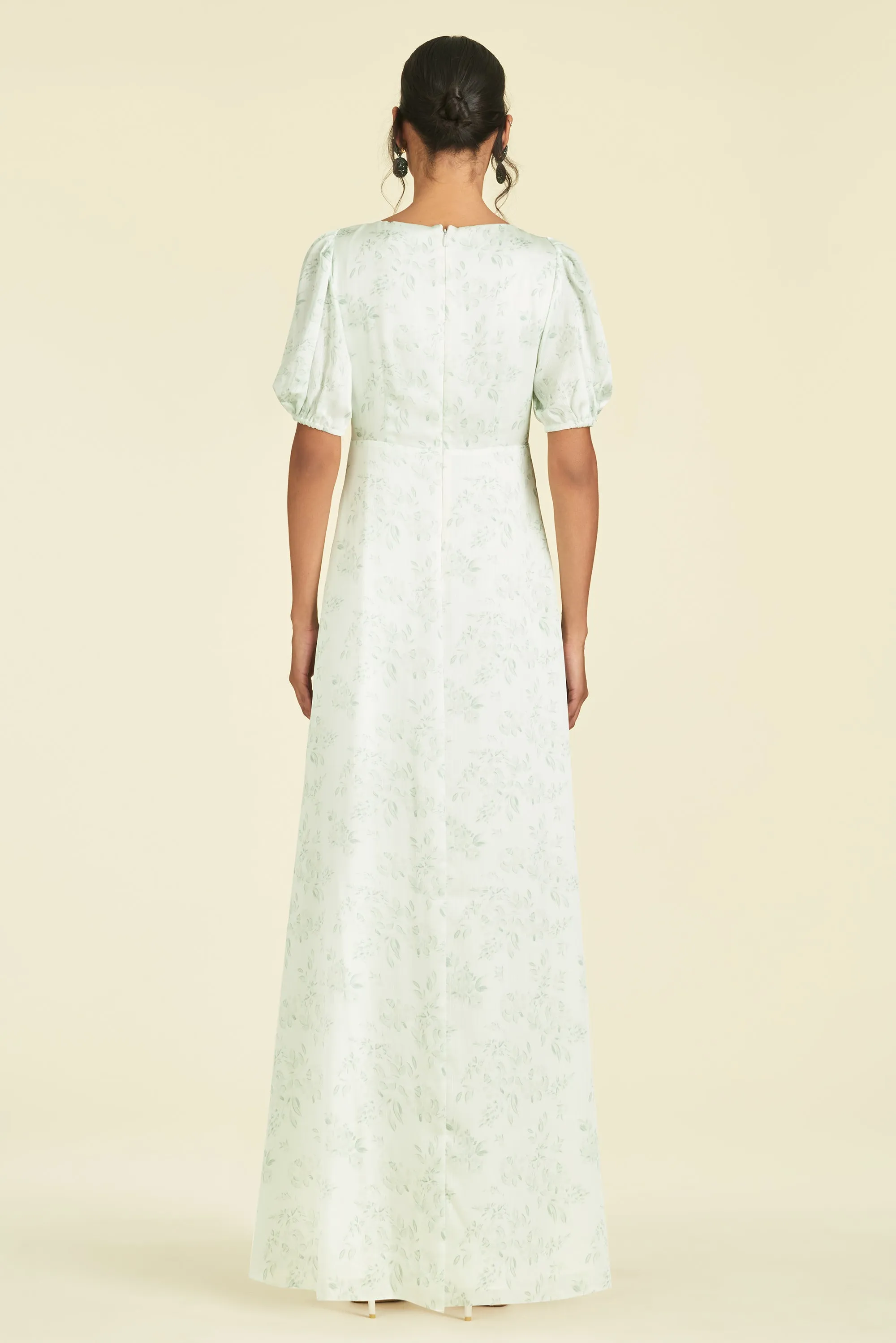 Alli Gown - Jade Rose Watercolor - Final Sale