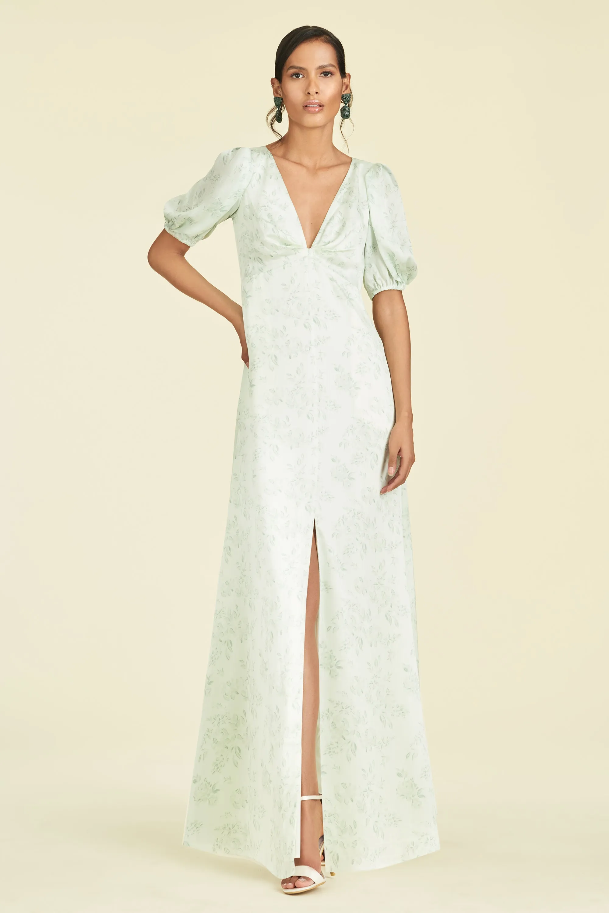 Alli Gown - Jade Rose Watercolor - Final Sale