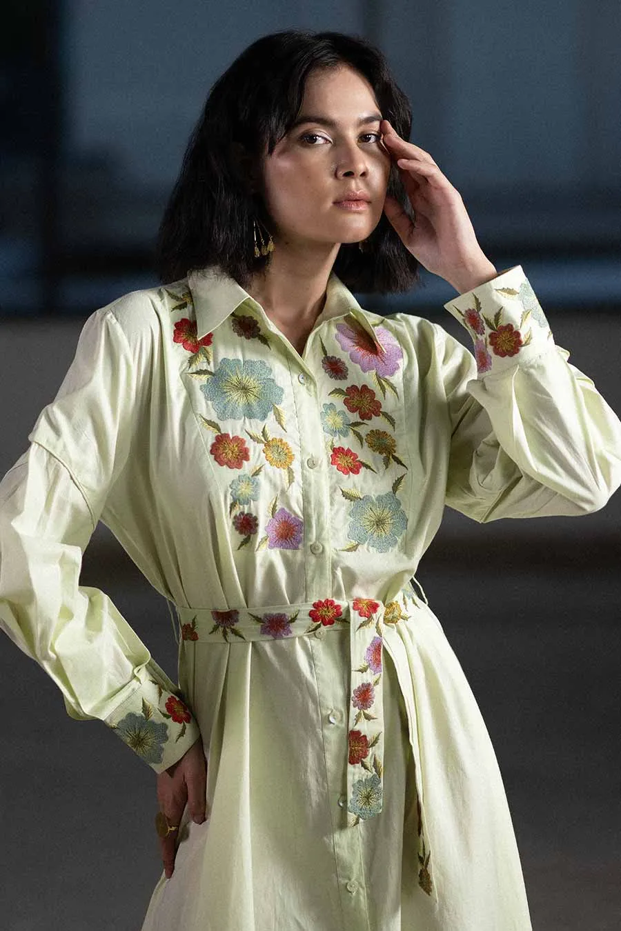 Bouquet Shirt Dress