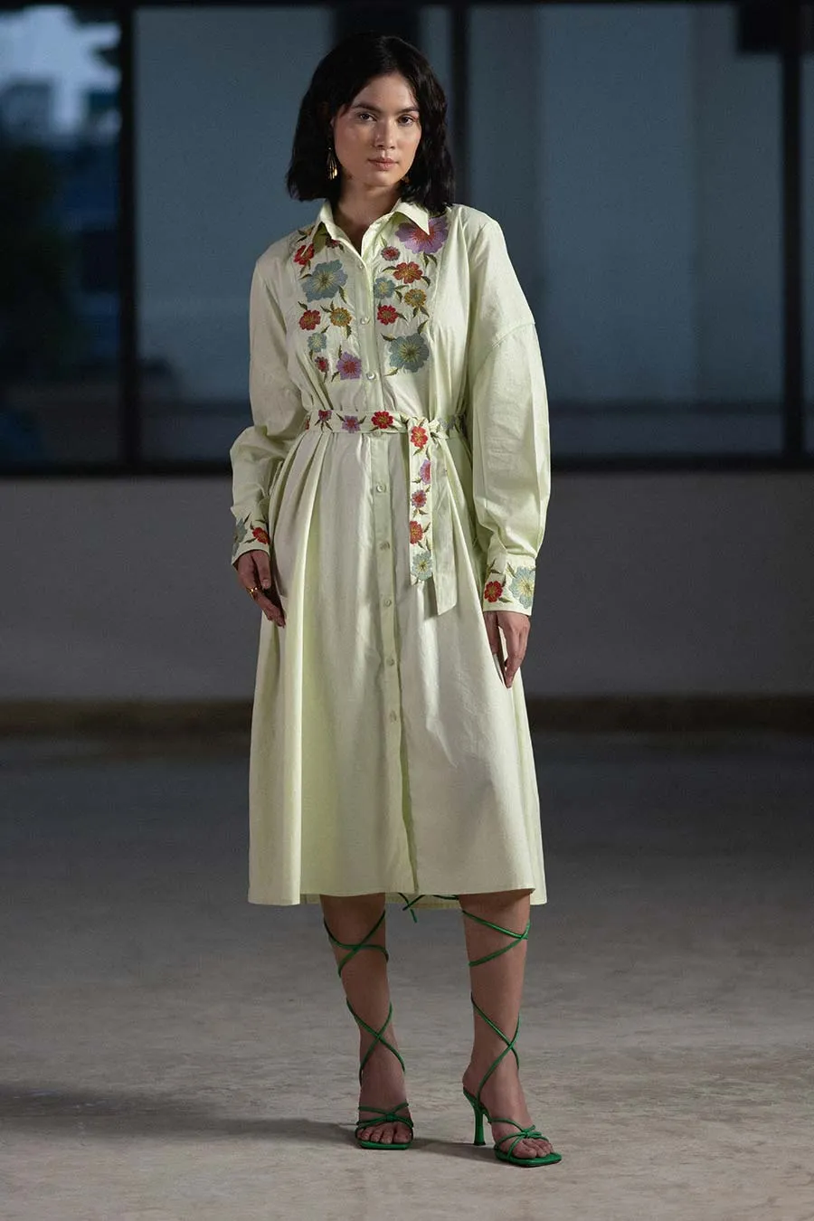 Bouquet Shirt Dress