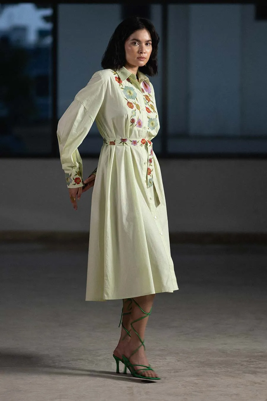 Bouquet Shirt Dress