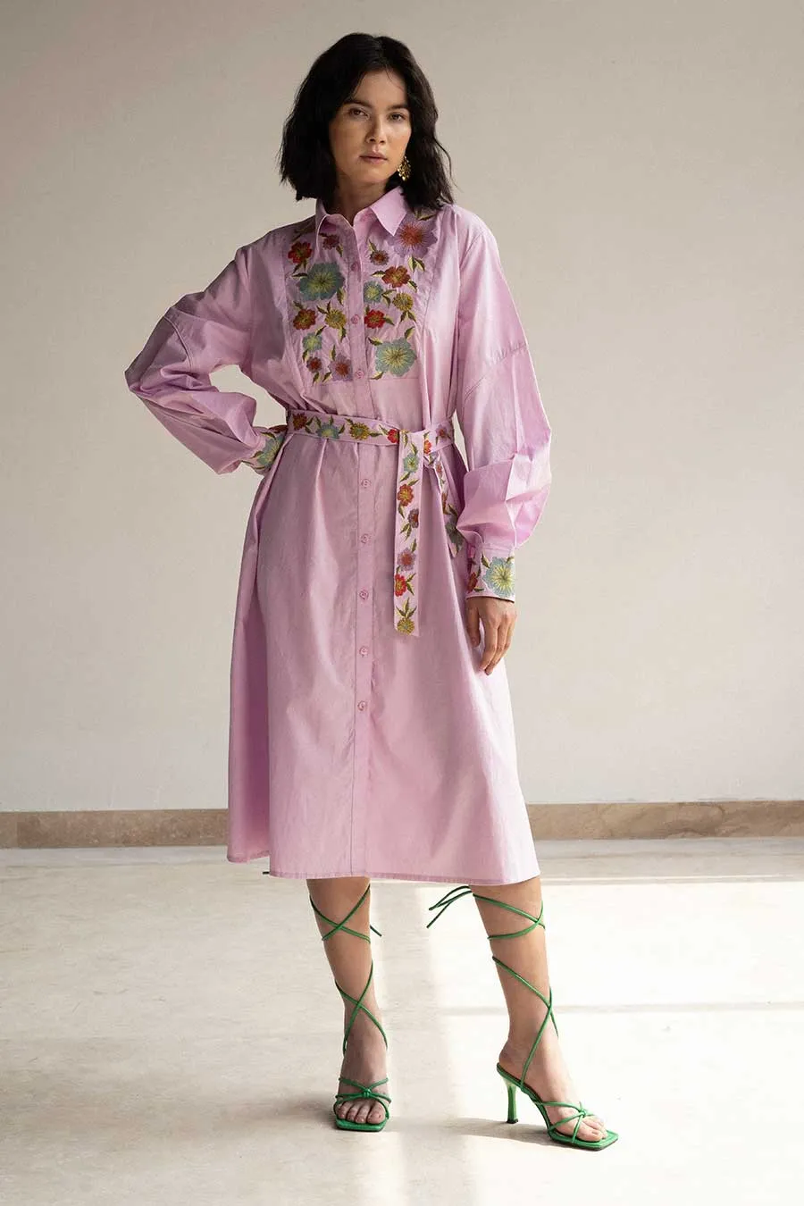 Bouquet Shirt Dress