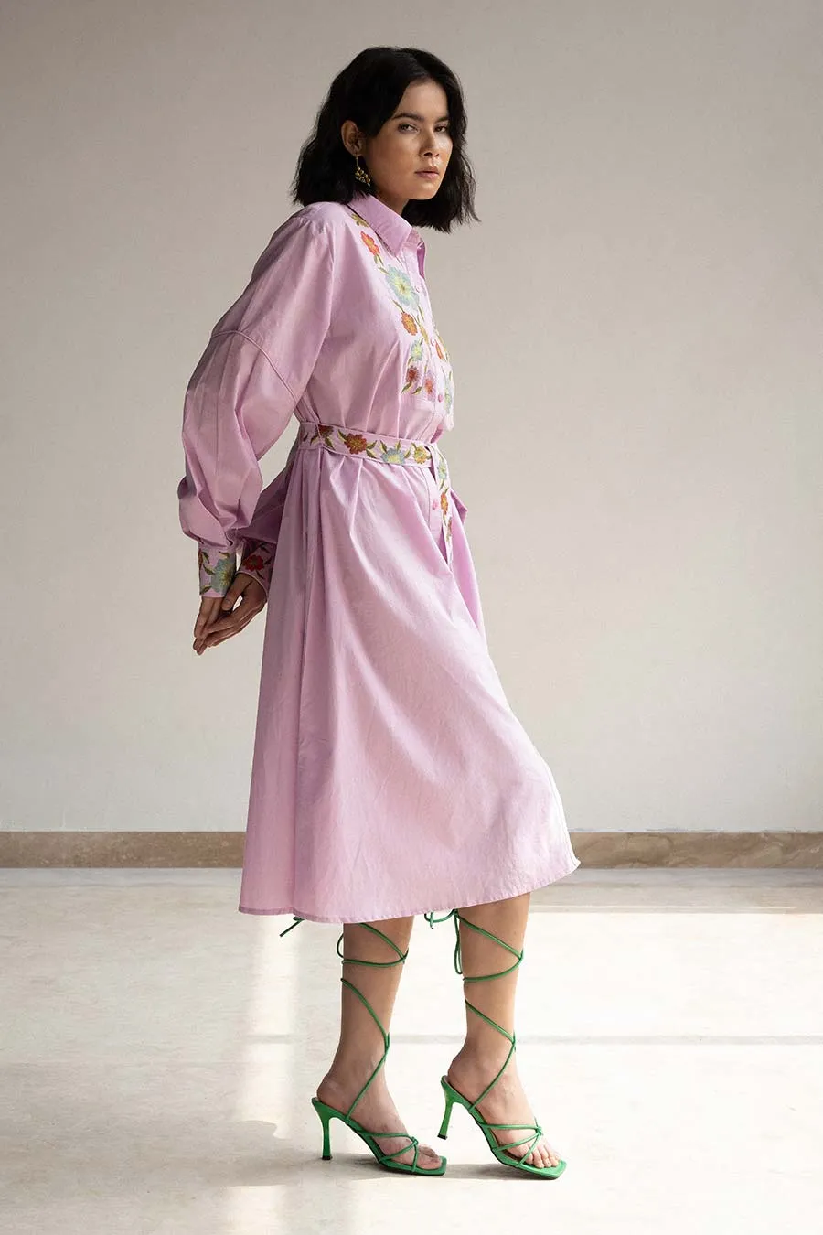 Bouquet Shirt Dress