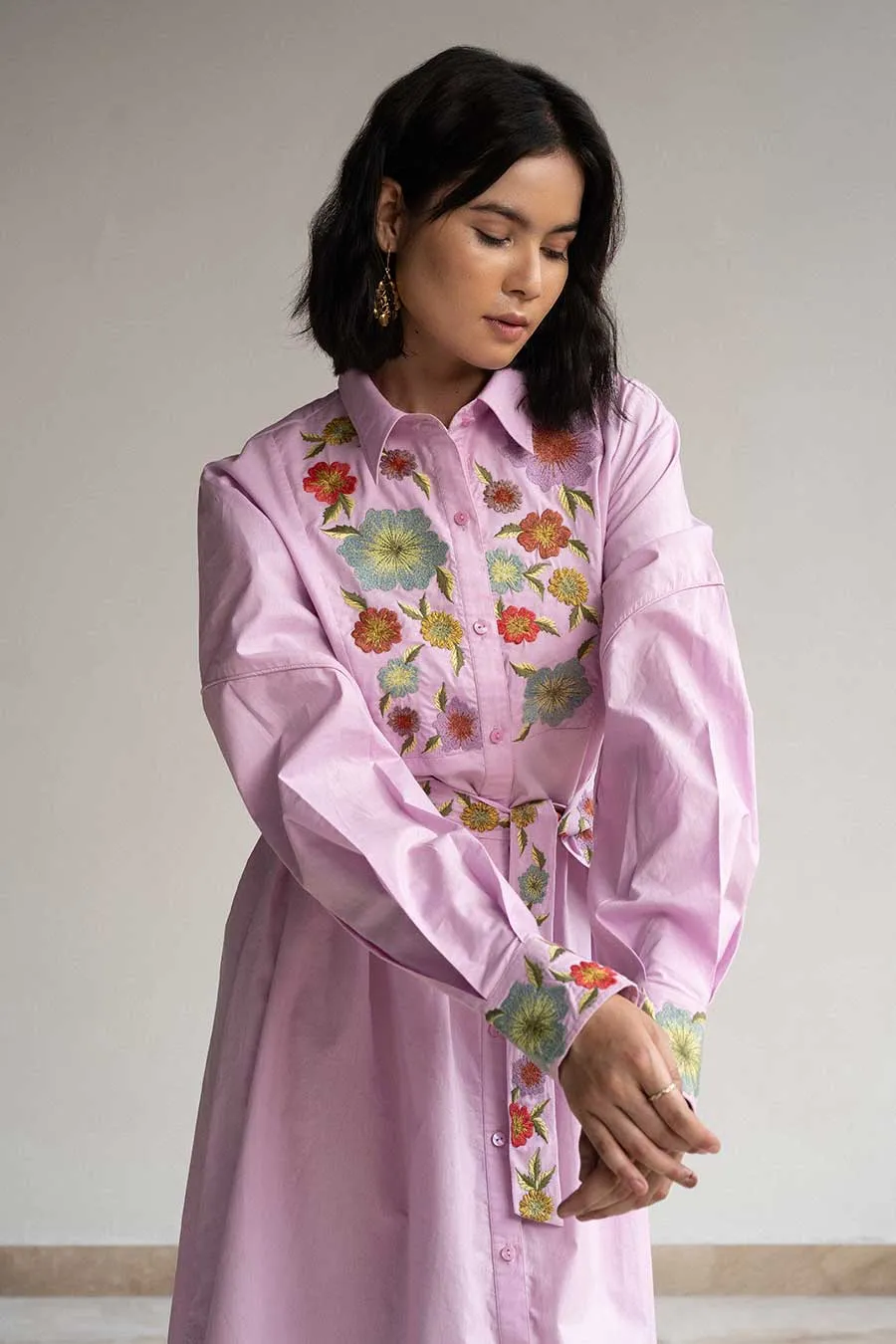 Bouquet Shirt Dress