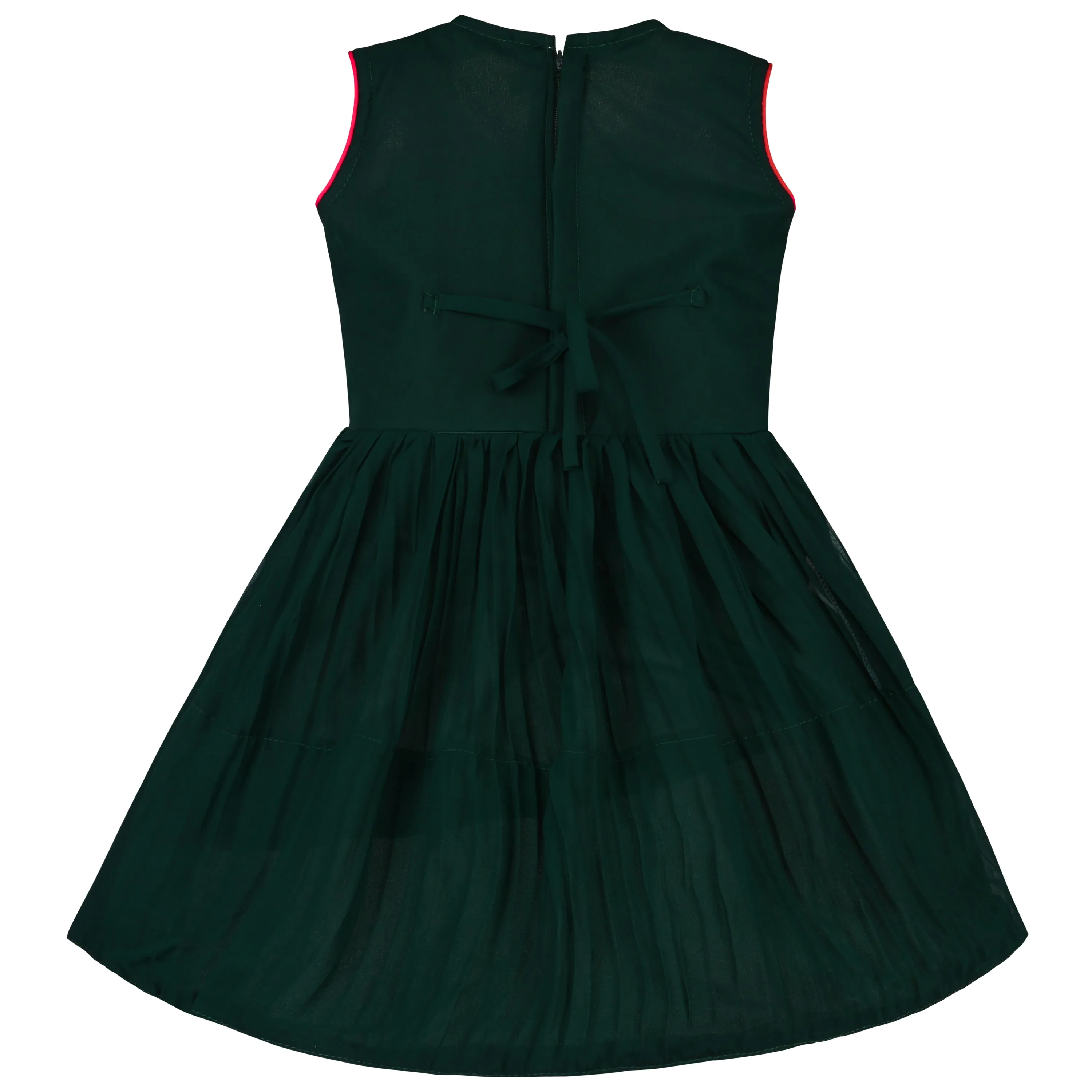 Girls Embroidered Fit and Flare Frock Dress