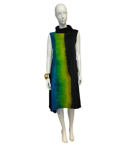 Grace ombre stripe taffeta dress