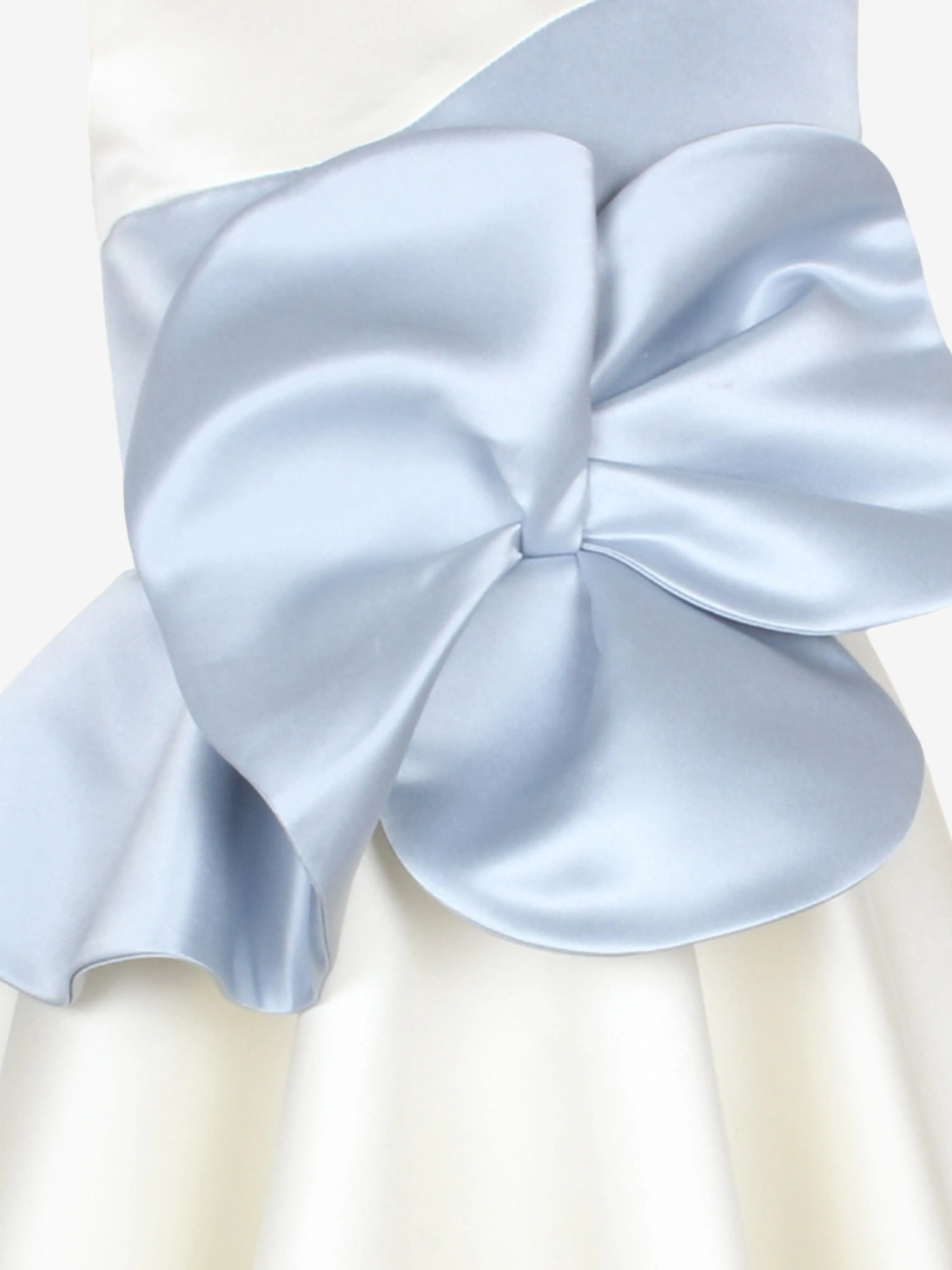 Jessie And James Girls Florette Satin Dress in White