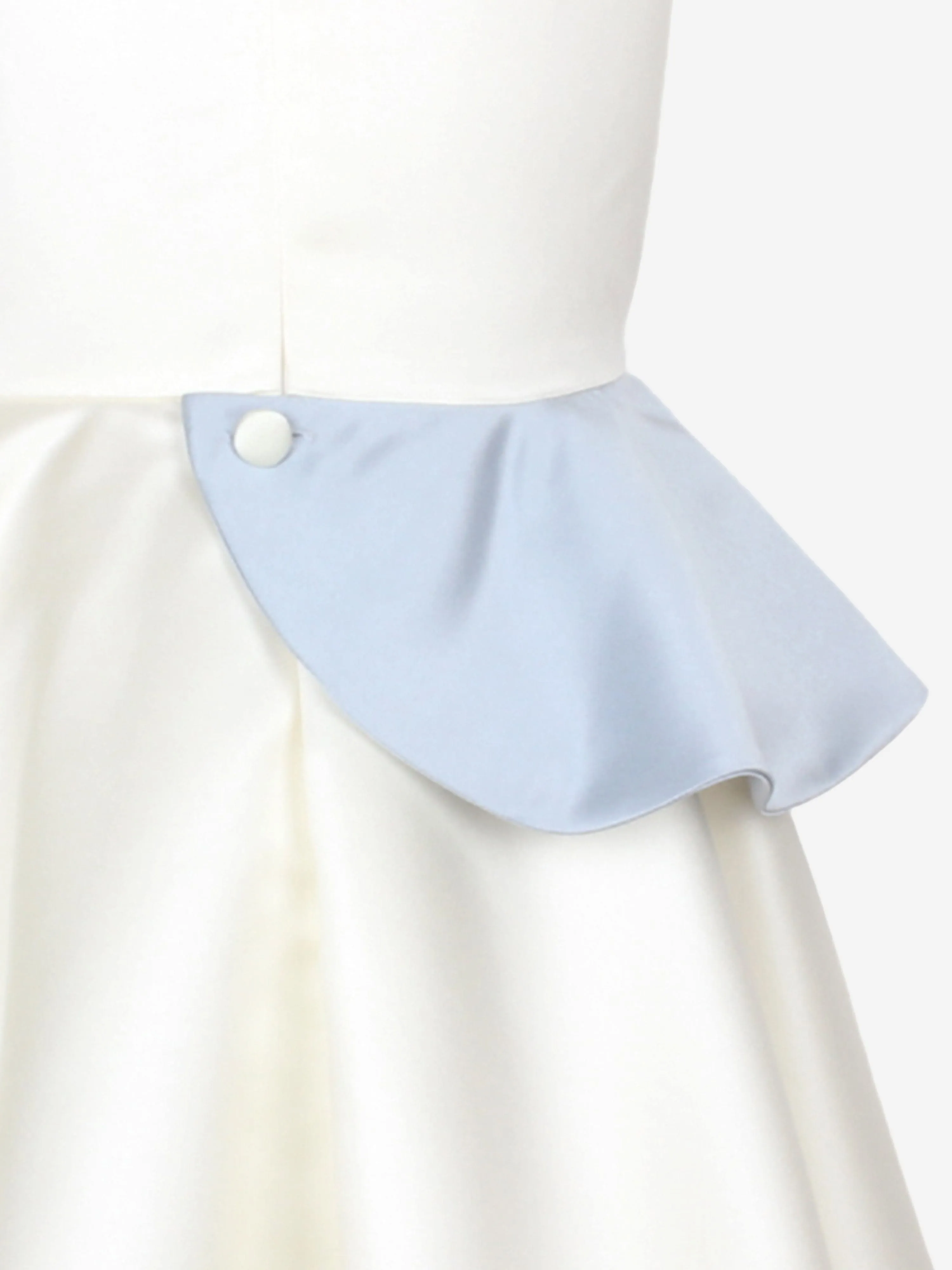 Jessie And James Girls Florette Satin Dress in White