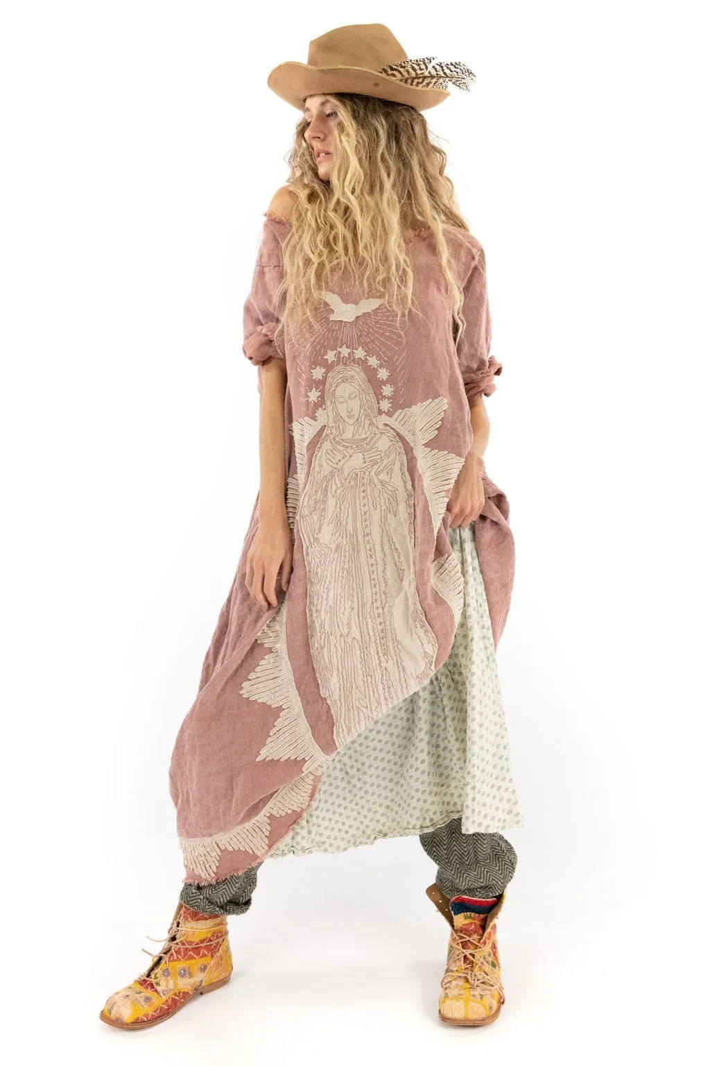 Linen Queen of The Sea Dress - Bisou Magnolia Pearl 779