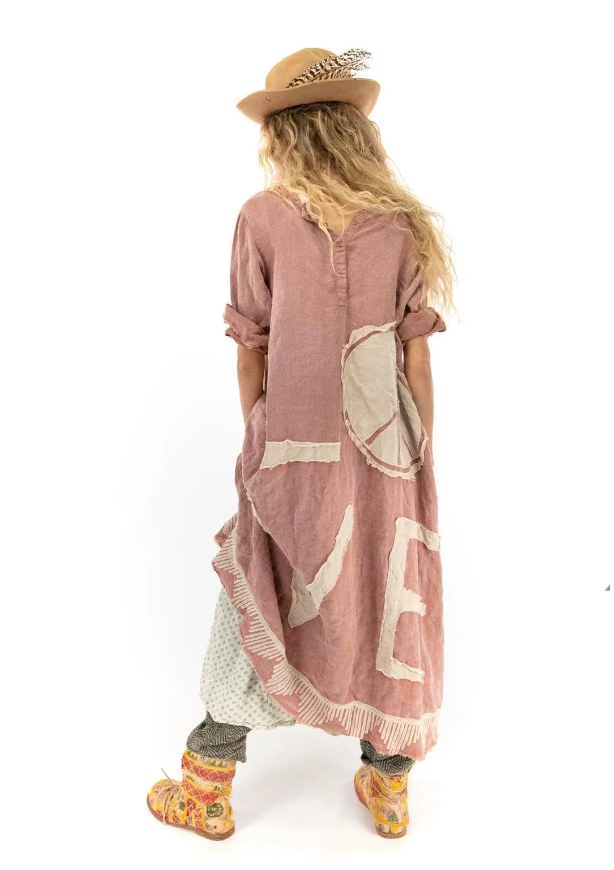 Linen Queen of The Sea Dress - Bisou Magnolia Pearl 779