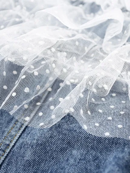 Love Swiss Lace Denim Jacket