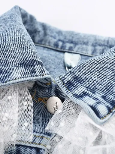 Love Swiss Lace Denim Jacket