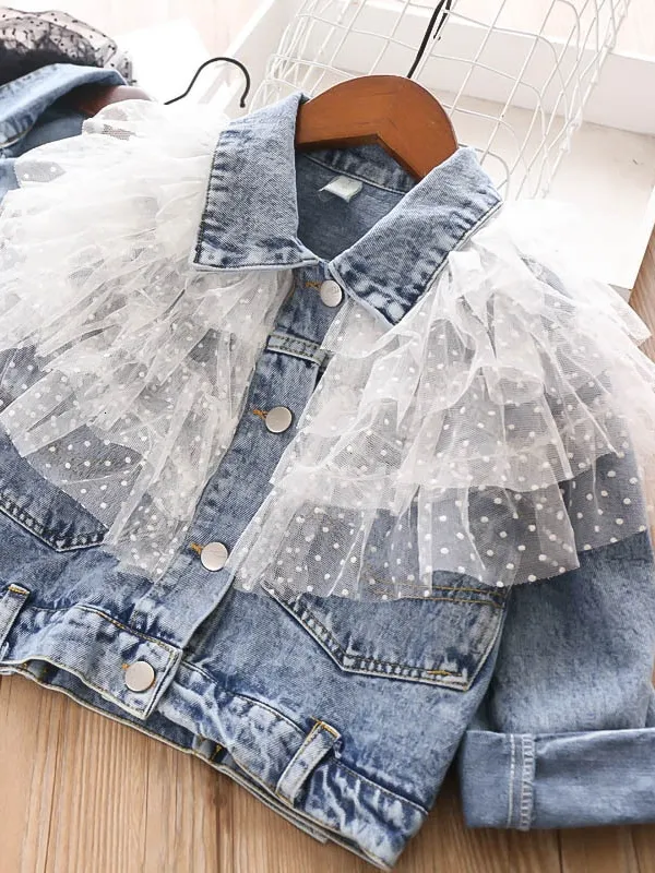 Love Swiss Lace Denim Jacket