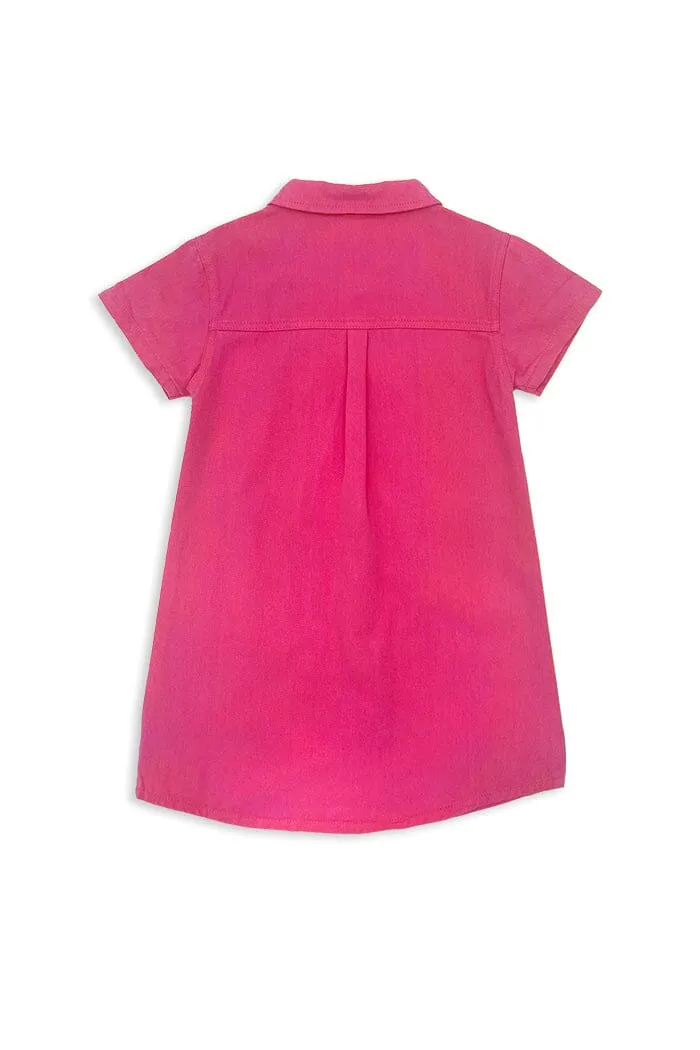 MILKY PINK DENIM DRESS