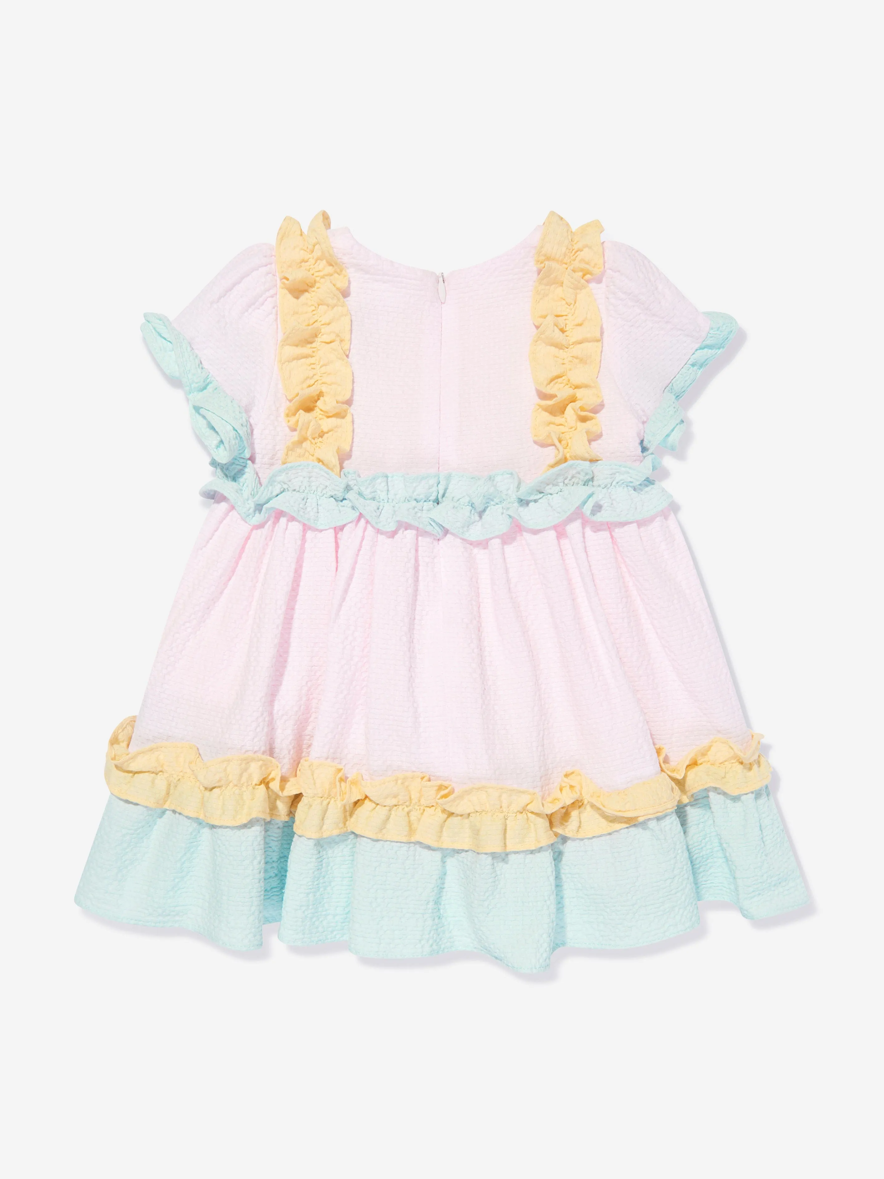 Patachou Girls Frilly Dress in Multicolour