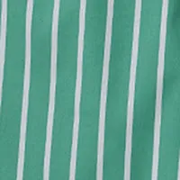 Short Sleeve Striped Wrap Midi Dress