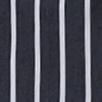 Short Sleeve Striped Wrap Midi Dress