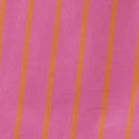 Short Sleeve Striped Wrap Midi Dress