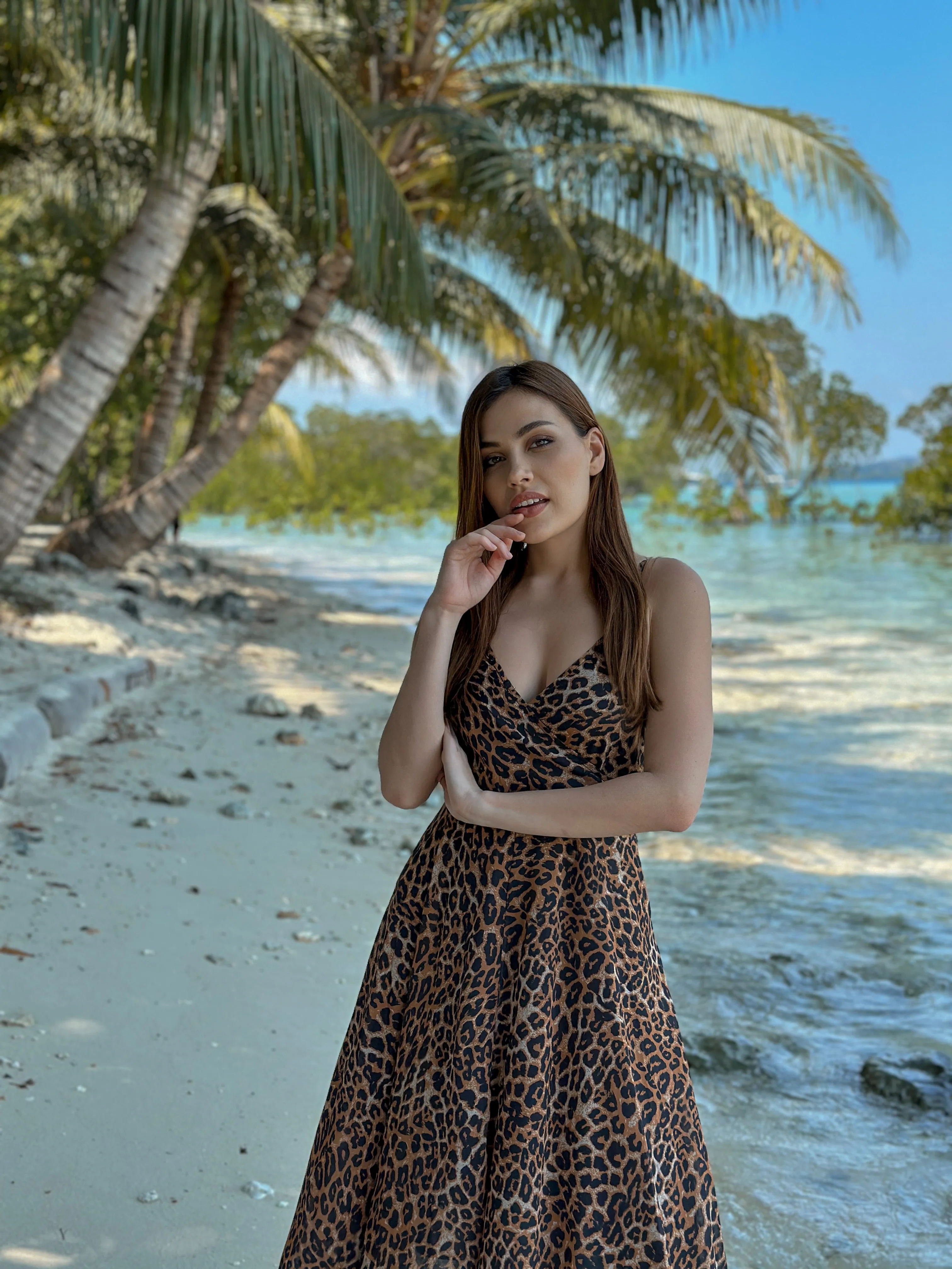 Strappy Leopard Print Dress