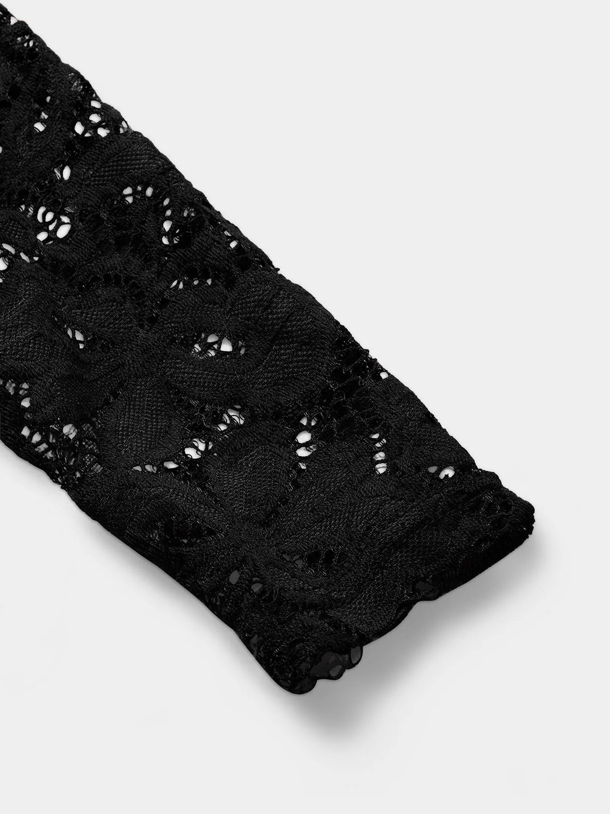 Wholesale Bateau Long Sleeve Crochet Lace Embellished Sexy Dress