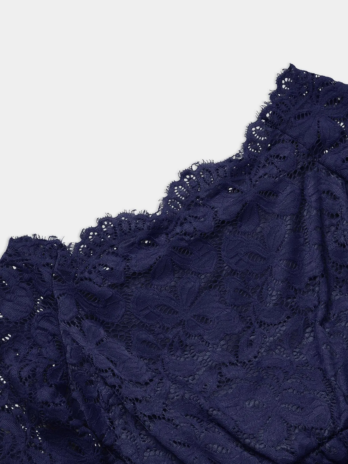Wholesale Bateau Long Sleeve Crochet Lace Embellished Sexy Dress