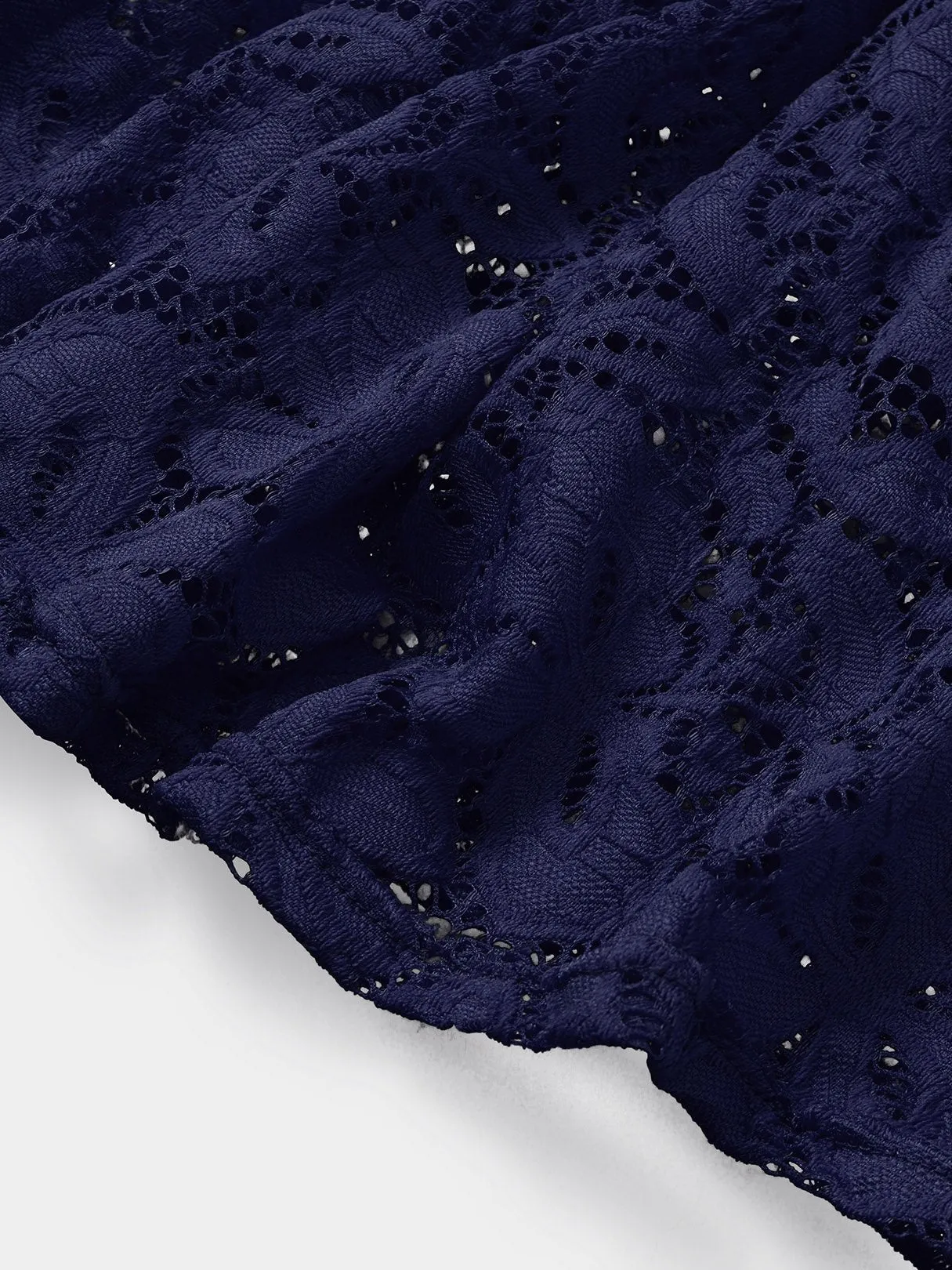 Wholesale Bateau Long Sleeve Crochet Lace Embellished Sexy Dress