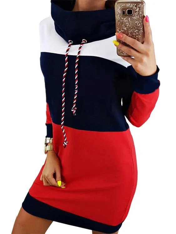 Wholesale Pullover Stripe Long Sleeve Sexy Dresses