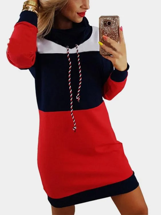 Wholesale Pullover Stripe Long Sleeve Sexy Dresses