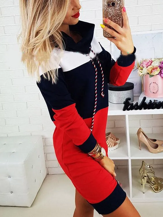 Wholesale Pullover Stripe Long Sleeve Sexy Dresses